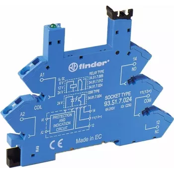 Finder 93.51.7.024 zócalo de relé 6-24VDC (93517024)