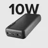 SBS batería solar 20000 mAh carga rápida negra