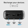 SBS batería solar 20000 mAh carga rápida negra