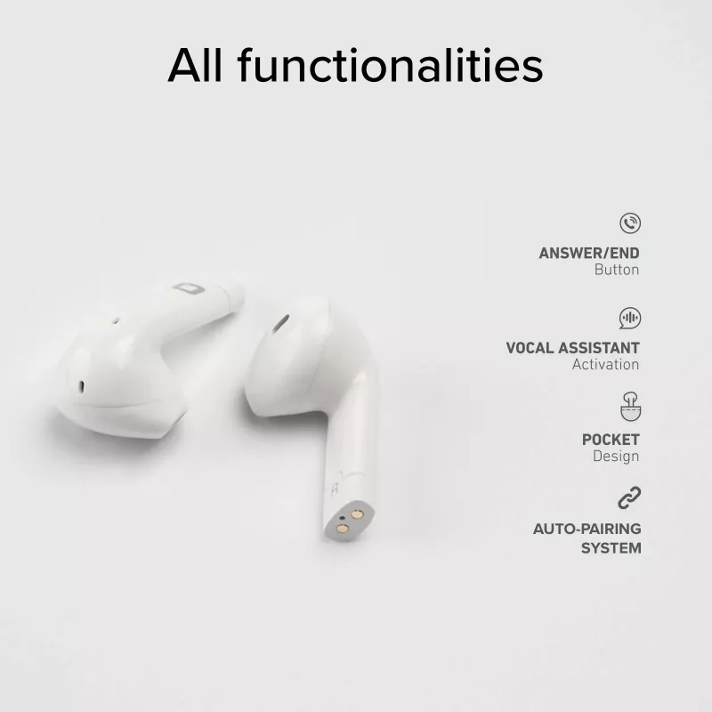 SBS Nu Blade auriculares True Wireless (TWS), blanco (TEEARTWSBLADEBTW)