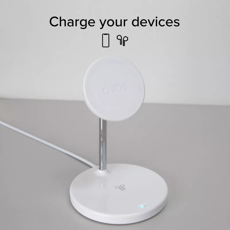 SBS base de carga 2in1, blanco (TEWIRMAG2IN1)