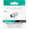 Vivanco adaptador de antena, acoplador coaxial (VVANADATFF)