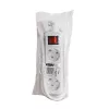 Vivanco VVELSTR3SCHSWWP regleta de enchufes 3 tomas Schuko con interruptor, cable de 1,5 m, blanca