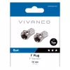 Vivanco VVSAT2ADA7TFF adaptador conector F pack de 2 plata