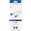 Vivanco cable SAT F de 5 m, blanco (VVSAT50MMW)