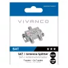 Vivanco VVSATSPLIT1IN2OUT distribuidor de satélite 1 entrada 2 salidas 5-2400 MHz conector F