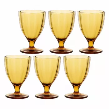 ROSE&TULIPANI Set de 6 vasos Amami - ámbar, 300 ml