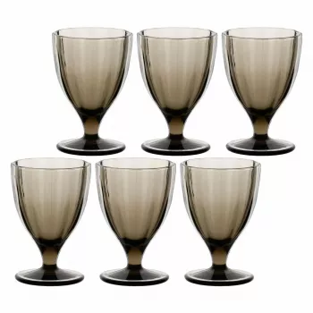 ROSE&TULIPANI Set de 6 vasos Amami - gris, 300 ml