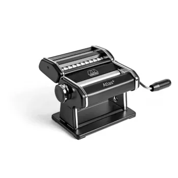 Marcato Atlas+ Máquina de pasta negra 150 mm manual con 10 niveles de grosor y 3 accesorios integrados