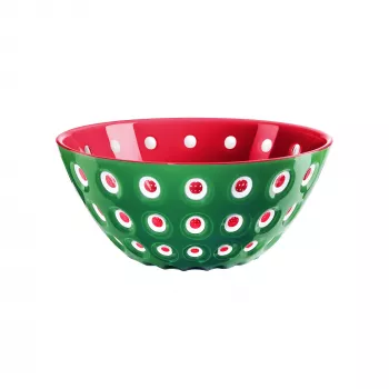 Guzzini Le Murrine fuente 25 cm verde esmeralda/blanco/rojo