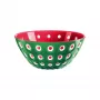 Guzzini Le Murrine fuente 25 cm verde esmeralda/blanco/rojo
