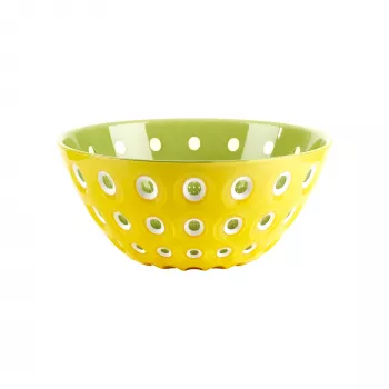 Guzzini Le Murrine fuente 25 cm amarillo azafrán/blanco/verde agua