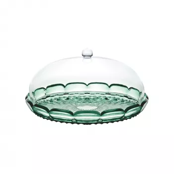 Guzzini Vanity set de plato de tarta con tapa verde matcha
