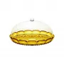 Guzzini Vanity Pedestal para tartas con cúpula, amarillo azafrán