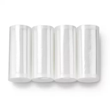 MagicVac 4 rollos de film para envasado al vacío, 15 cm x 6 m, 4 rollos, gofrado, sin BPA, apto para alimentos
