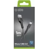 SBS cable de USB a microUSB de 1 m, negro (LTHL200)