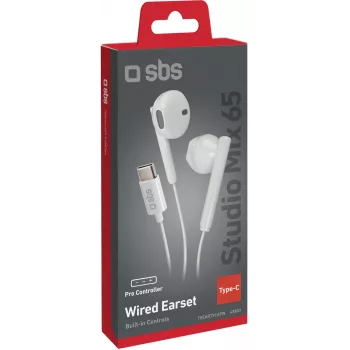 Auriculares con cable USB-C SBS Studio Mix 65c, blancos (TEEARTYCAPW)