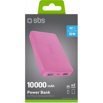 SBS TTBB10000FASTP Batería externa 10000mAh Power Delivery & Quick Charge - negra