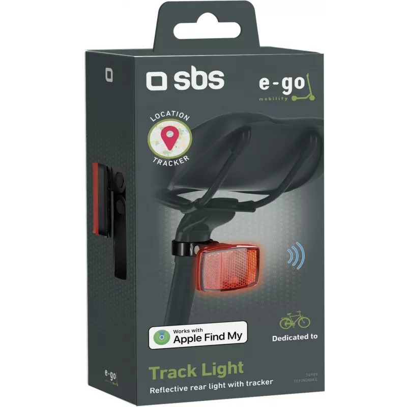 Reflector para bicicleta con rastreador integrado SBS Find My (TEFINDBIKE)