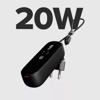 SBS TETRBB5000PD20 Batería externa 5000 mAh 20W Power Delivery negra