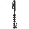 Manfrotto XPRO Monopod+ MVMXPROC5 Monopie de vídeo de fibra de carbono de 5 secciones con base FLUIDTECH