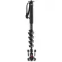 Manfrotto XPRO Monopod+ MVMXPROC5 Monopie de vídeo de fibra de carbono de 5 secciones con base FLUIDTECH