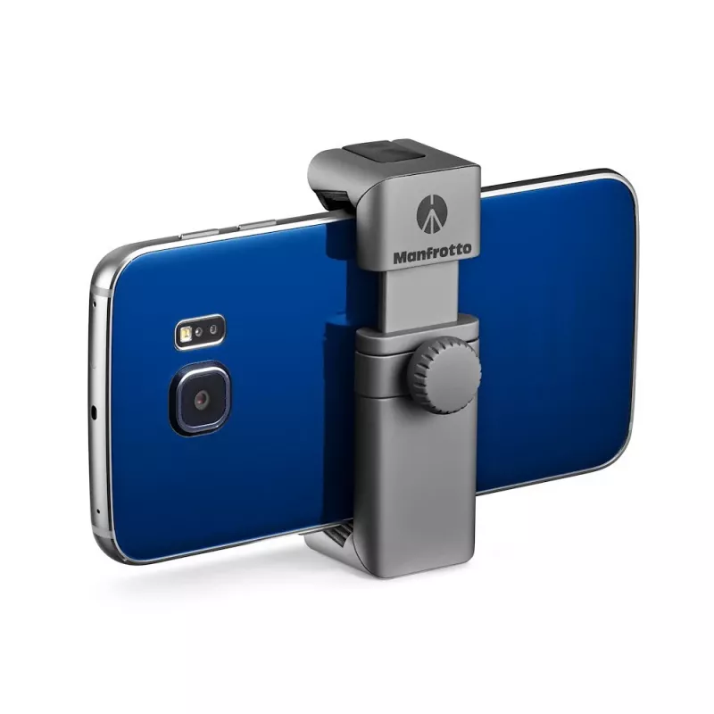 Manfrotto MTWISTGRIP Pinza universal para smartphone con Twist-Lock, aluminio, negro/gris