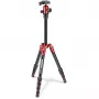 Manfrotto Element Traveller Trípode de aluminio de 5 secciones con rótula, rojo
