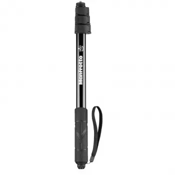 Manfrotto MPOLEVR Varilla extensible de aluminio para cámaras 360° y de acción, 4 segmentos, 66-200 cm, negra