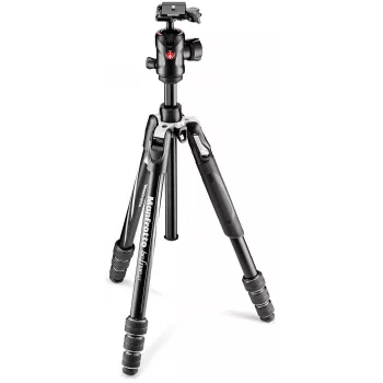 Manfrotto Befree GT Kit de trípode de fibra de carbono con rótula 496GT (MKBFRTA4GT-BH)