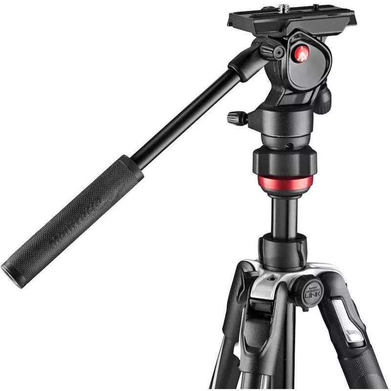 Manfrotto BEFREE Live Lever Kit de trípode de vídeo de fibra de carbono con rótula fluida