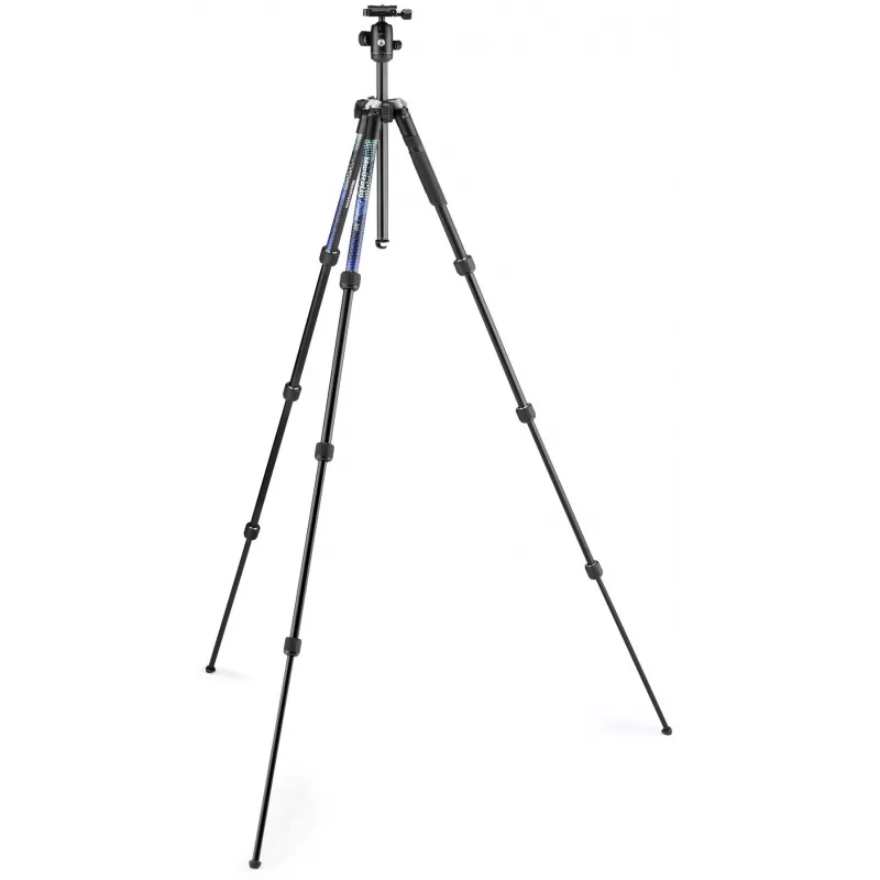 Manfrotto MKELMII4BL-BH Element MII Trípode de aluminio de 4 secciones con rótula, azul