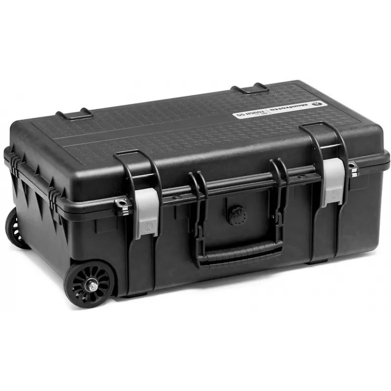 Manfrotto Pro Light Reloader Tough H-55 Maleta rígida para equipo fotográfico, impermeable y antipolvo IP67, cierre TSA, tamaño equipaje de mano, negro