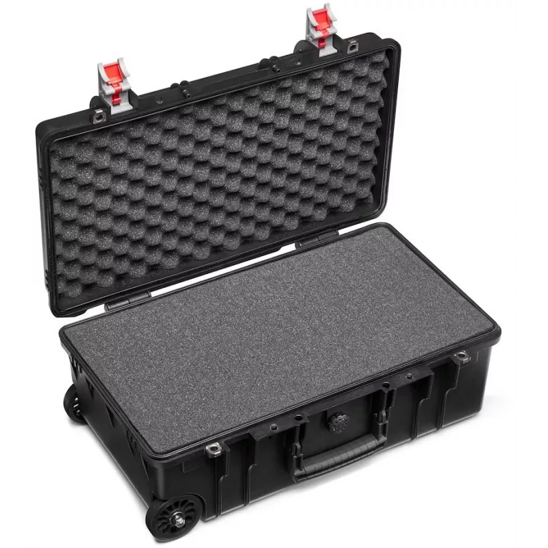 Manfrotto Pro Light Reloader Tough H-55 Maleta rígida para equipo fotográfico, impermeable y antipolvo IP67, cierre TSA, tamaño equipaje de mano, negro