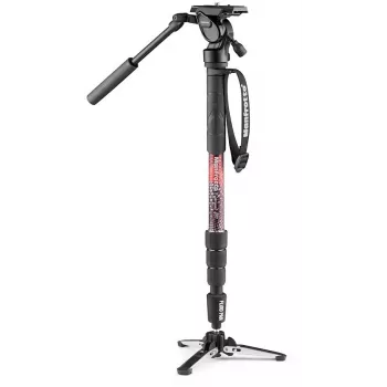Manfrotto Element MII Trípode de vídeo con rótula fluida 400, aluminio, negro