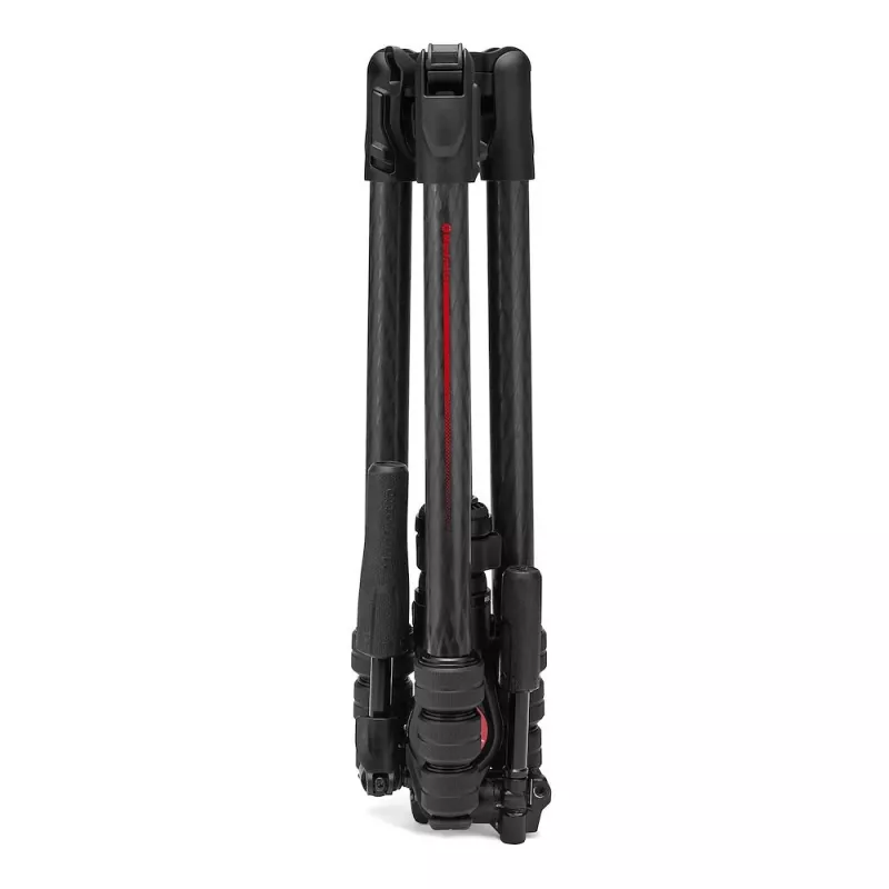 Manfrotto MKBFRTC4GTFB-3W Befree GT Trípode de viaje de fibra de carbono con rótula fluida de 3 vías, cierres de rosca, capacidad 10 kg, altura máx. 164 cm, negro