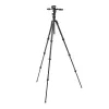 Manfrotto MKBFRTC4GTFB-3W Befree GT Trípode de viaje de fibra de carbono con rótula fluida de 3 vías, cierres de rosca, capacidad 10 kg, altura máx. 164 cm, negro