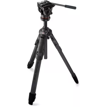 Kit de trípode Manfrotto ONE de fibra de carbono con rótula fluida 500X (MKONEC-500X)