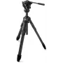 Manfrotto ONE kit de trípode de fibra de carbono con cabezal fluido 500X (MKONEC-500X)