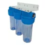 Senior Plus 3P BX Carcasa de Filtro de Agua 3/4 inch BSP Carcasa Transparente para Cartuchos de Filtro de 9 3/4 inch