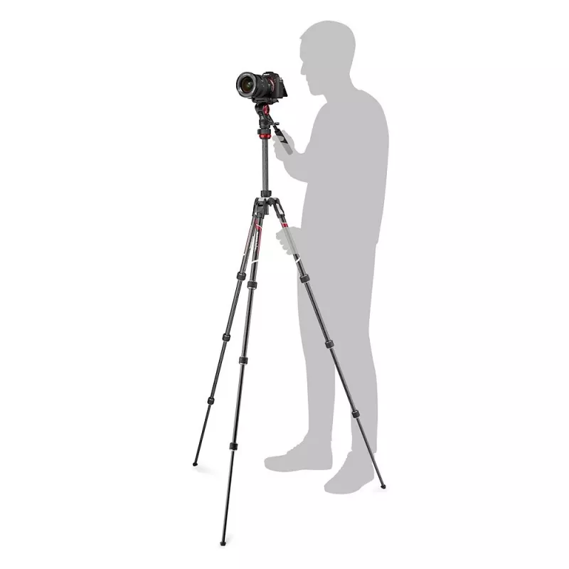 Manfrotto MVKBFRTC-LIVE set de trípode de vídeo de fibra de carbono con cabezal fluido Befree Live