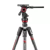 Manfrotto MVKBFRTC-LIVE set de trípode de vídeo de fibra de carbono con cabezal fluido Befree Live