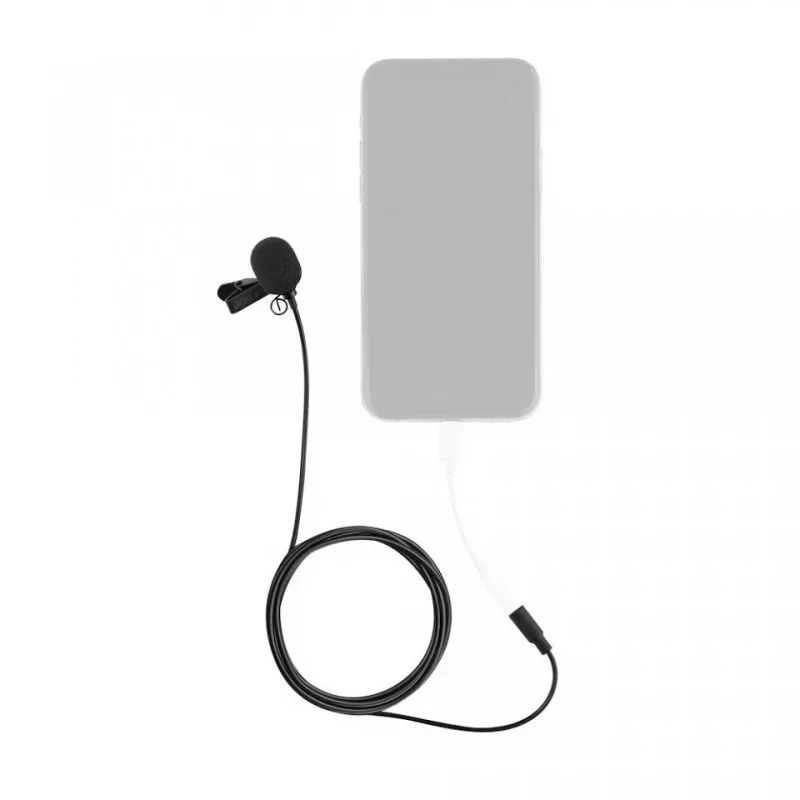 JOBY Wavo Lav micrófono móvil con soporte de pinza para teléfono