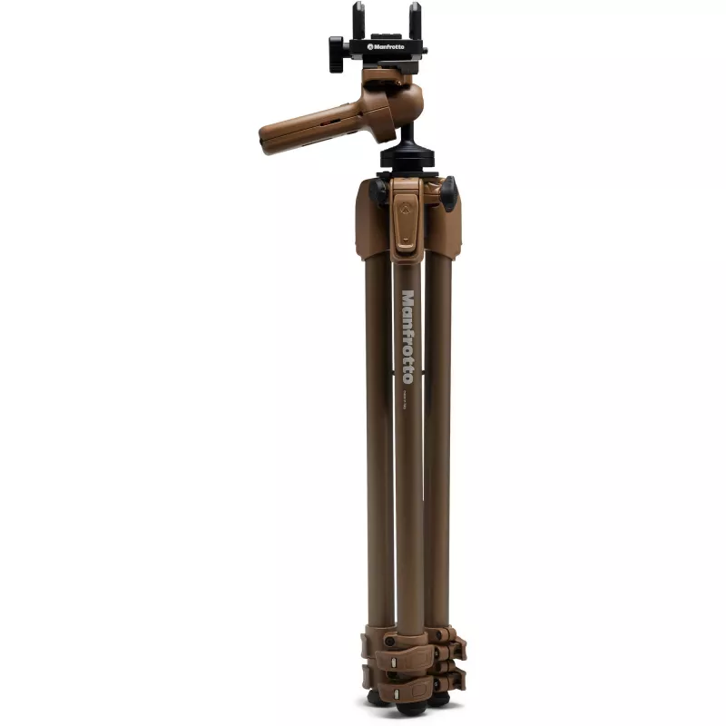 Manfrotto ALPHA S.H.O.T. Grip PRO Kit, trípode de aluminio con cabezal de empuñadura, 8 kg (MK-R03-SD)