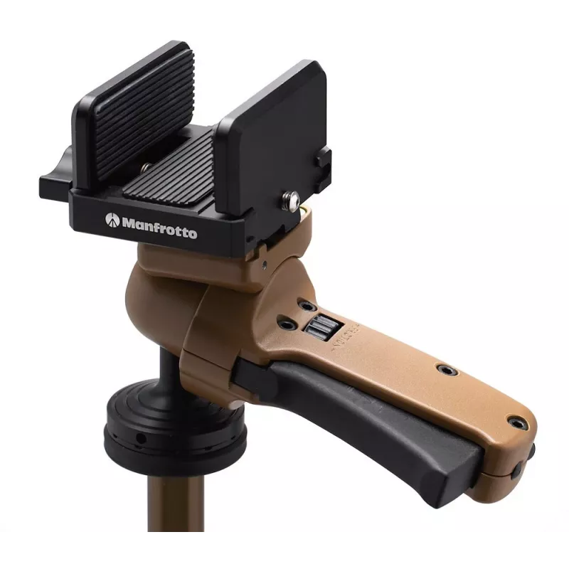 Manfrotto ALPHA S.H.O.T. Grip PRO Kit Carbon, trípode con cabezal de empuñadura, 8 kg (MK-R05-SD)