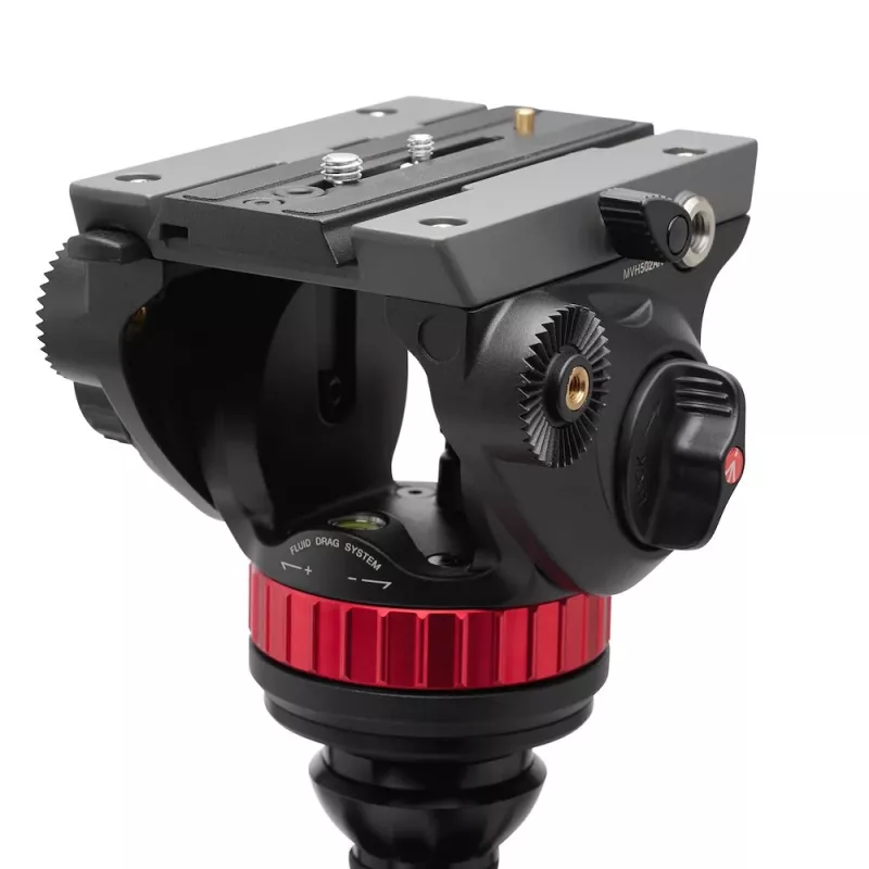 Manfrotto 055 sistema de trípode de vídeo de fibra de carbono con cabezal fluido 502AH