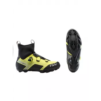 Zapatillas de MTB de invierno Northwave Celsius XC negro/amarillo fluorescente