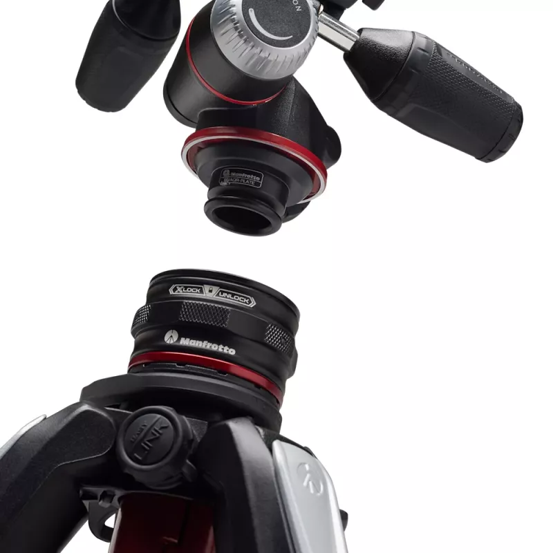 Manfrotto MK055CXPRO33WQR Trípode de fibra de carbono con 3 secciones de patas y rótula de 3 ejes XPRO