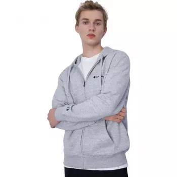 Champion Sudadera con capucha y cremallera completa hombre gris jaspeado 220260 EM021 M
