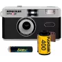 Swiss+Go Novocolor kit de cámara analógica 35mm con flash, funda, correa y película Kodak (SWI401608)